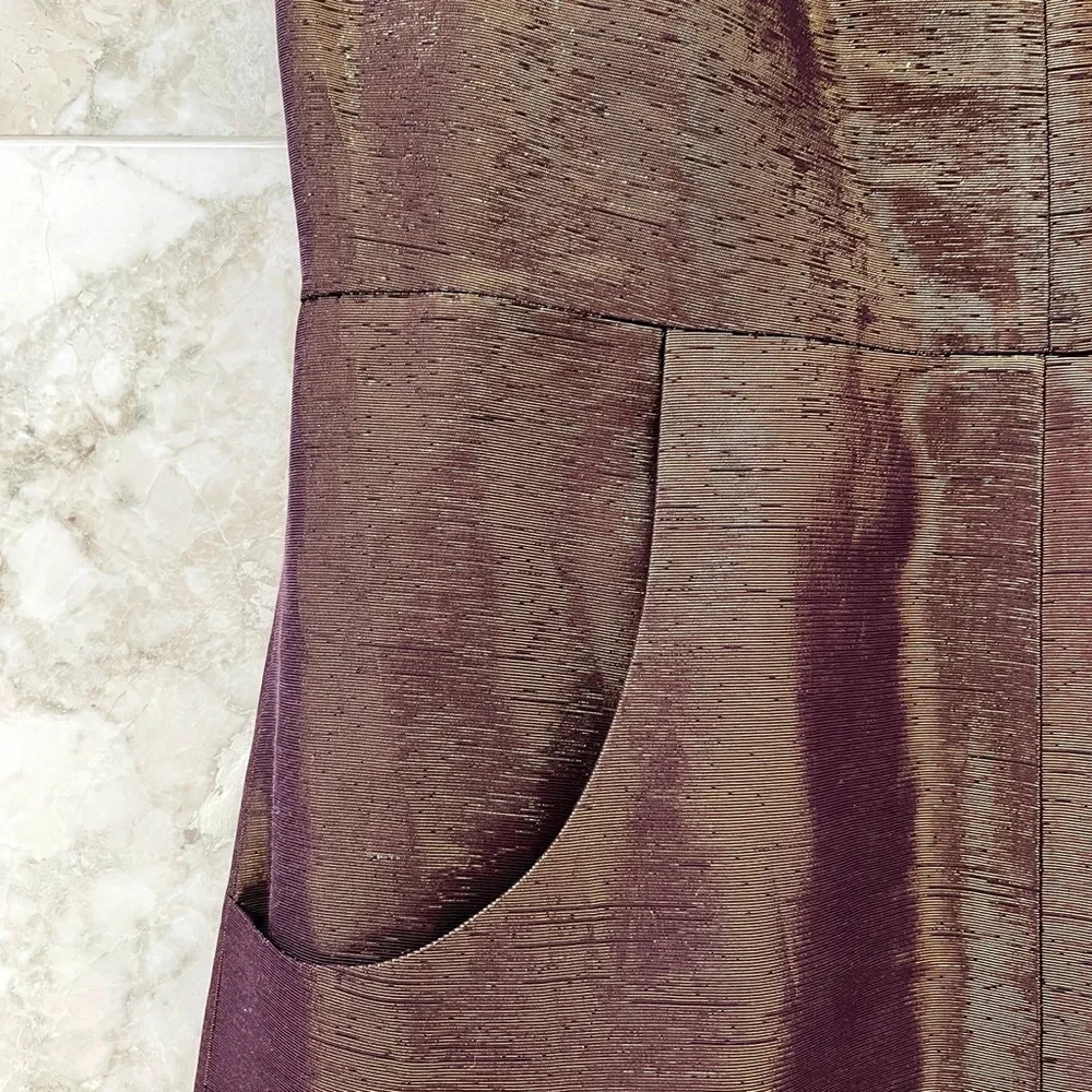 VERA WANG LAVENDER LABEL {8} Dress Metallic Crystals Beading - Picture 12 of 13